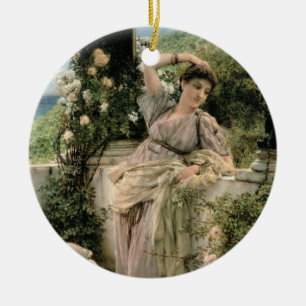 Alma-Tadema 'Thou Rose of All the Roses', 1885 Ceramic Tree Decoration