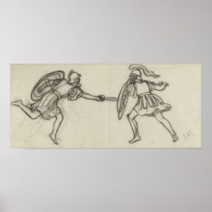 Alma-Tadema - Two Combatant Gymnasiasts With Helm… Poster