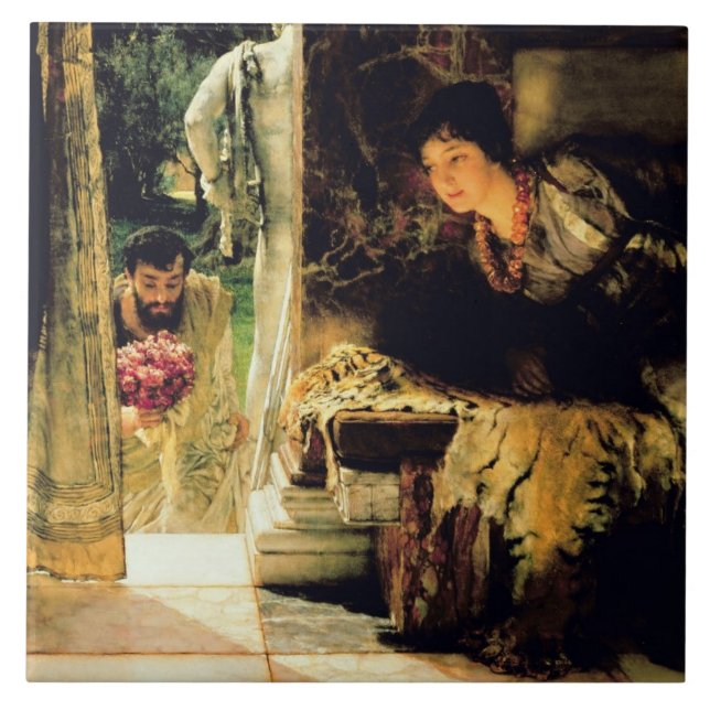 Alma-Tadema | Welcome Footsteps, 1883 Tile (Front)