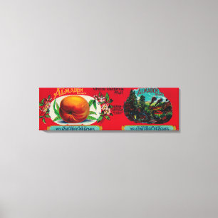 Almaden Peach Label Canvas Print