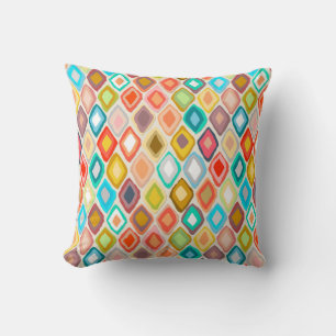 Almas diamond ikat light cushion