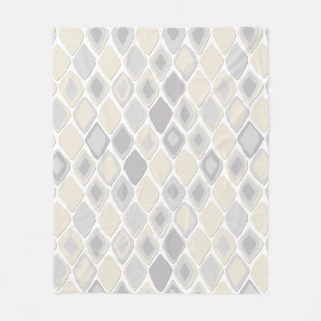 Almas diamond ikat pure fleece blanket (Front)