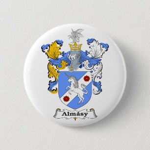 Almasy 3 Family Hungarian Coat of Arms 6 Cm Round Badge
