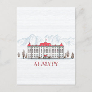 Almaty Kazakhstan Travel Postcard