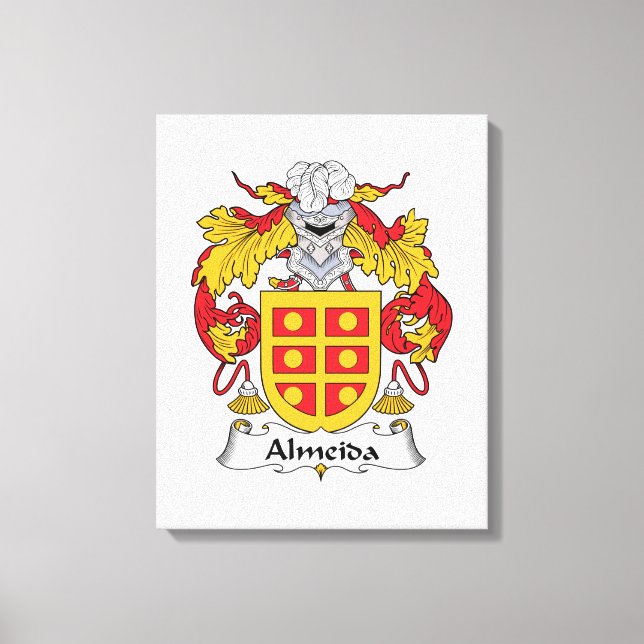 Almeida Family Crest Canvas Print (Front)