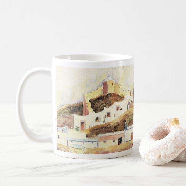 Almeria by Walter Gramatte, Vintage Expressionism Coffee Mug (With Donut)