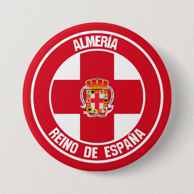 Almería Round Emblem 7.5 Cm Round Badge (Front)
