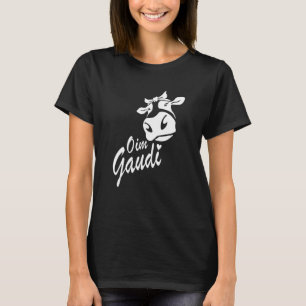 Almhütte Oim Gaudi Mountain Cow Hiking Dialect Mil T-Shirt
