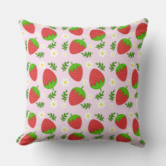 Almofada fofa continuous design strawberries botto cushion