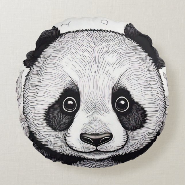 Almofada Panda Round Cushion (Front)