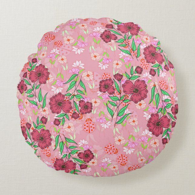 Almofada Round flower garden Cushion (Front)