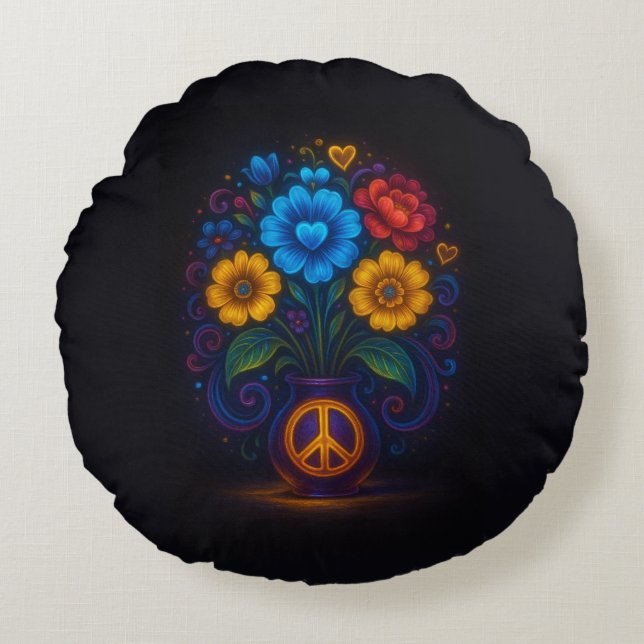 ALMOFADAS FLORES  ROUND CUSHION (Front)