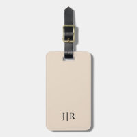 Almond And Black I Modern Monogram