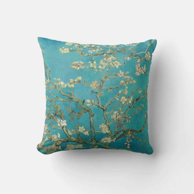 Almond Blossom, 1890 by Vincent van Gogh Throw Pil Cushion (Front)