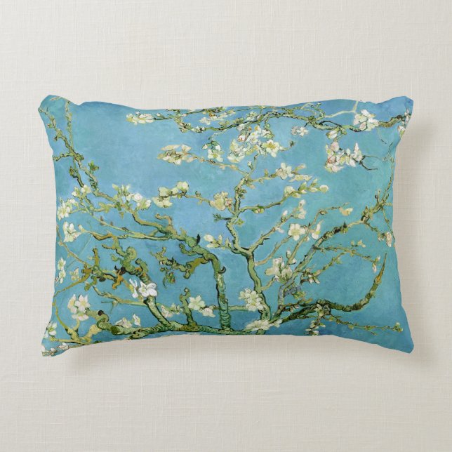 Almond Blossom Branches (F671) Van Gogh Fine Art Decorative Cushion (Front)