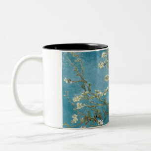 Almond Blossom by Vincent van Gogh Two-Tone Coffee Mug
