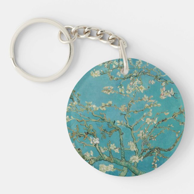 Almond Blossom, Oil Painting, Vincent Van Gogh Key Ring (Front)