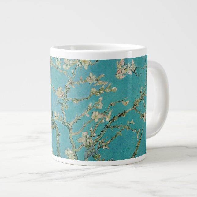 Almond Blossom, Oil Painting, Vincent Van Gogh Large Coffee Mug (Front Right)