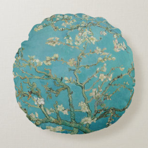 Almond Blossom, Oil Painting, Vincent Van Gogh Round Cushion