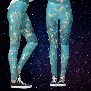 Almond Blossom Van Gogh Fine Art Leggings Pants