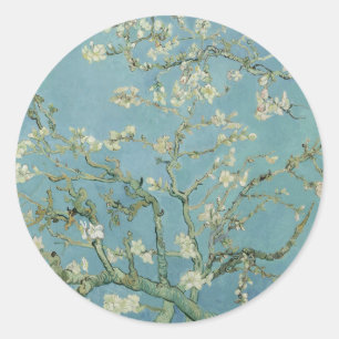 Almond Blossom: Vincent Van Gogh  Classic Round Sticker