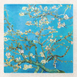 Almond Blossom Vincent van Gogh Glass Coaster