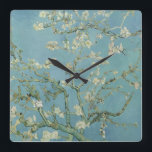 Almond Blossom: Vincent Van Gogh  Square Wall Clock<br><div class="desc">Almond Blossom. Painted by Vincent Van Gogh in 1890.

This image is in the public domain.</div>