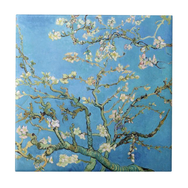 Almond Blossom Vincent van Gogh Tile (Front)