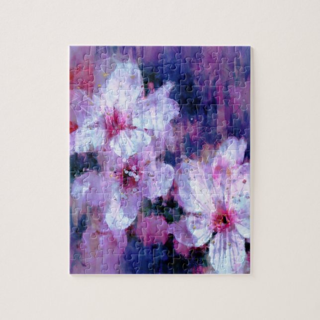 Almond Blossom Watercolor Jigsaw Puzzle (Vertical)