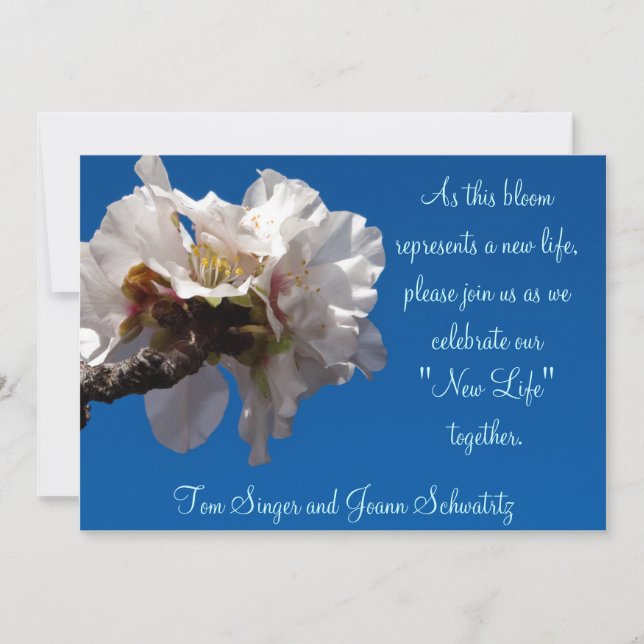 Almond Blossom Wedding Invitation (Front)