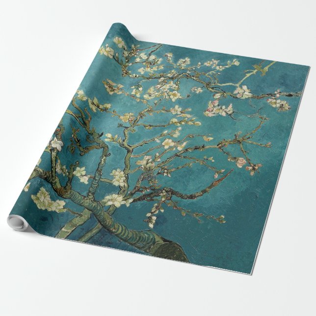 Almond Blossom Wrapping Paper (Unrolled)