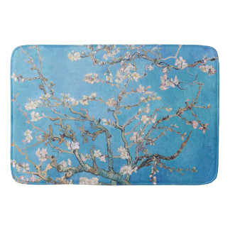 Almond Blossoms Blue Vincent van Gogh Art Painting Bath Mat