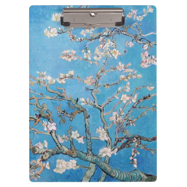 Almond Blossoms Blue Vincent van Gogh Art Painting Clipboard (Front)