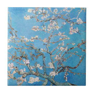 Almond Blossoms Blue Vincent van Gogh Art Painting Tile