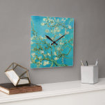 Almond Blossoms by van Gogh Square Wall Clock<br><div class="desc">Famous artwork painted by Vincent van Gogh in Arles,  France 1890 

More items with van Gogh designs: www.zazzle.com/aura2000/van gogh</div>