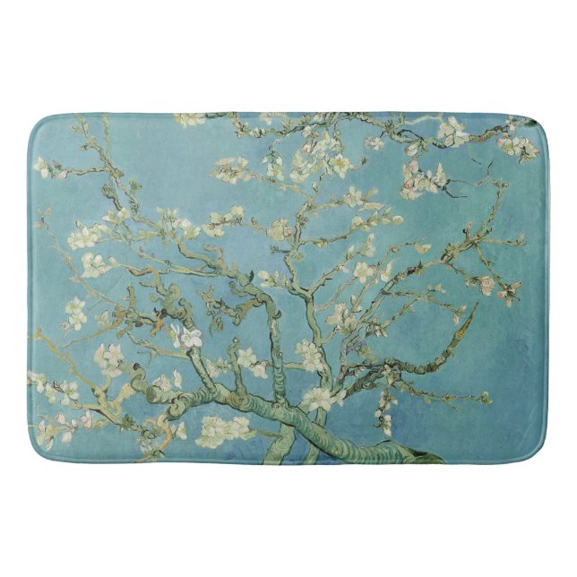 Almond Blossoms by Vincent Van Gogh  Bath Mat (Front)