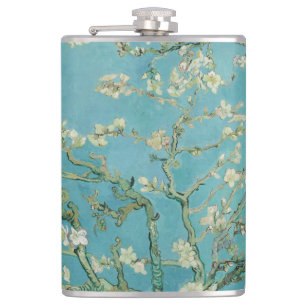 Almond Blossoms by Vincent Van Gogh Fine Art Hip Flask