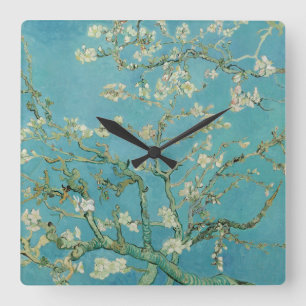 Almond Blossoms by Vincent Van Gogh Fine Art Square Wall Clock