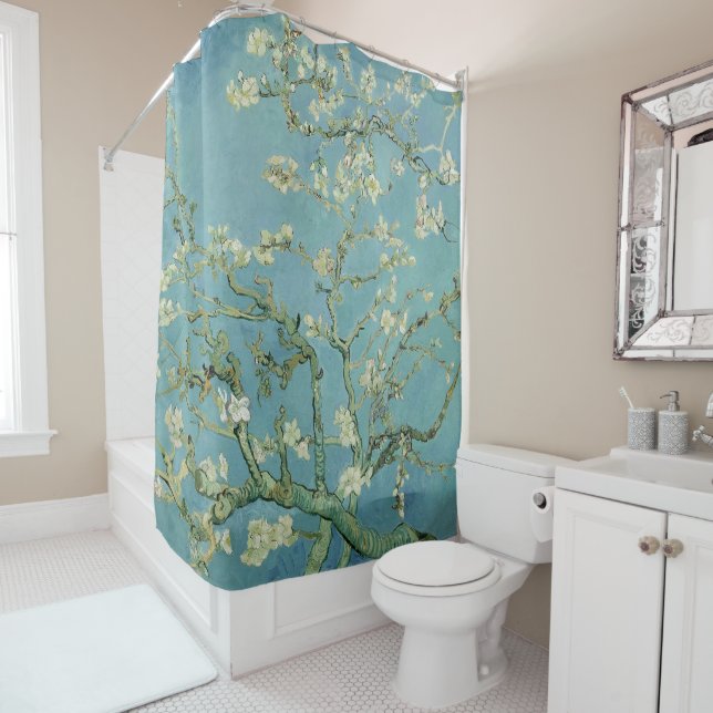 Almond Blossoms by Vincent Van Gogh  Shower Curtain (In Situ)