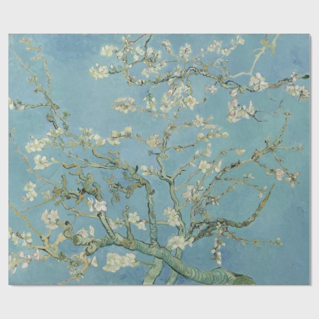 Almond Blossoms by Vincent Van Gogh Wrapping Paper (Flat)
