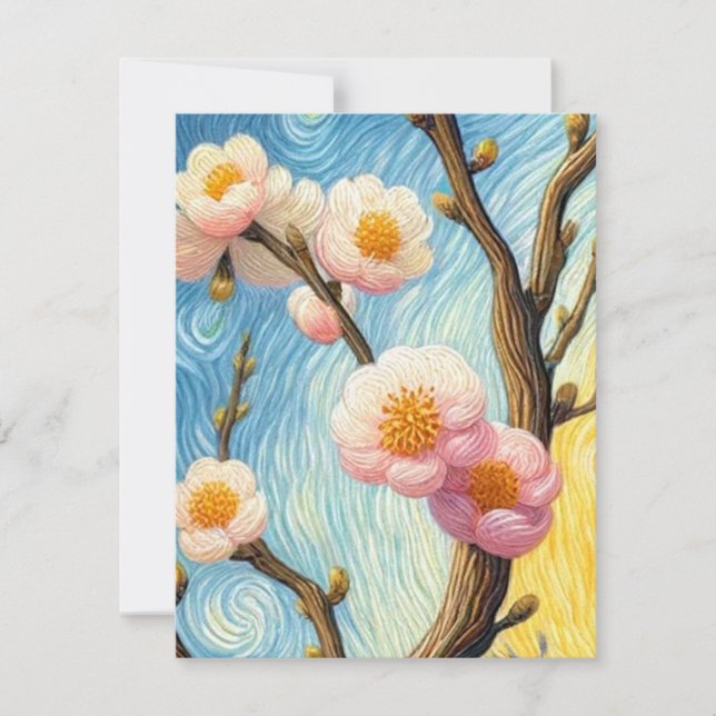 Almond Blossoms Card (Front)
