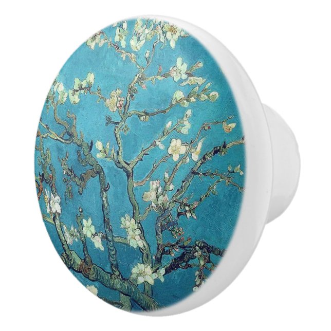 Almond Blossoms Ceramic Knob (Right)