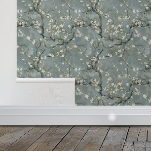 Almond Blossoms Grey Vincent Van Gogh Wallpaper