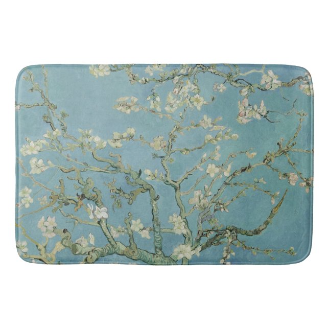 Almond Blossoms Painting by Van Gogh Bath Mat (Front)