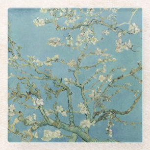 Almond Blossoms Painting by Van Gogh Glass Coaster