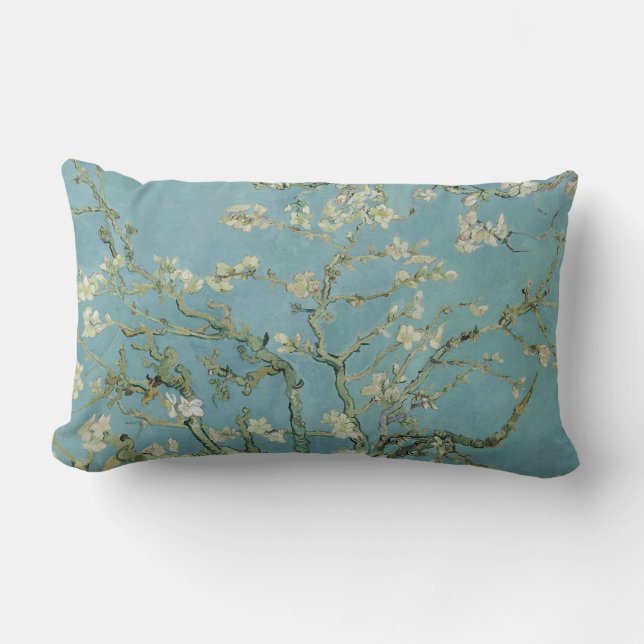 Almond Blossoms Painting by Van Gogh Lumbar Cushion (Front)