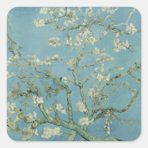 Almond Blossoms Painting by Van Gogh Square Sticker