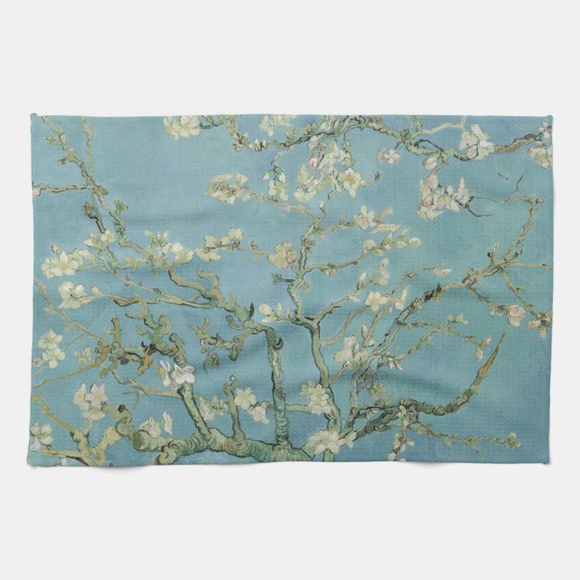 Almond Blossoms Painting by Van Gogh Tea Towel (Horizontal)