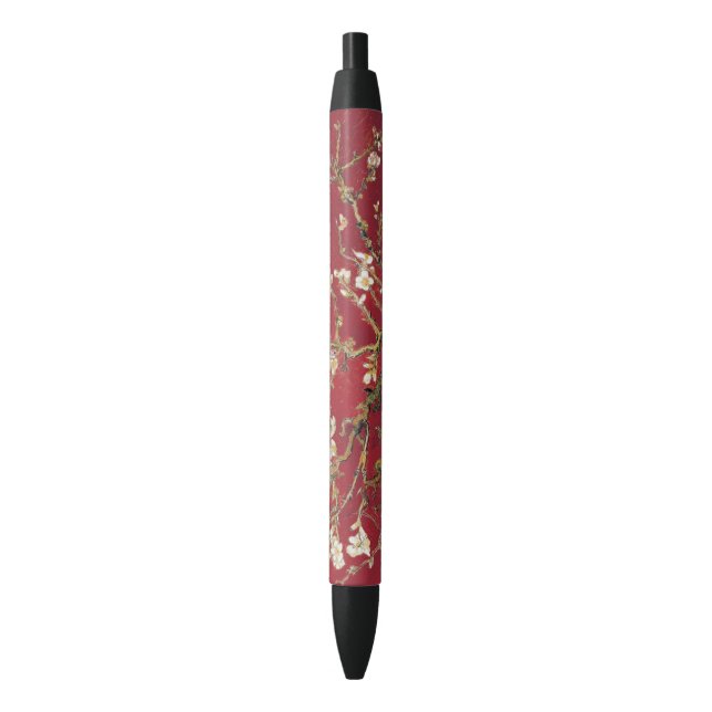 Almond Blossoms Red Vincent van Gogh Art Painting Black Ink Pen (Front Vertical)