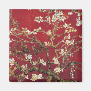 Almond Blossoms Red Vincent van Gogh Art Painting Magnet